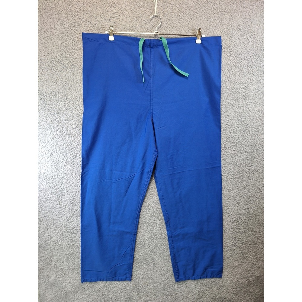 Encompass Scrub Pants Unisex L Blue Medical Field Wide Leg Drawstring Utility